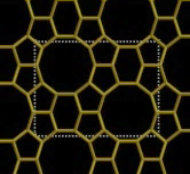 Pore structure diagram of ZSM-48 molecular sieve, suitable for catalytic reactions